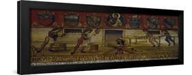 Oar Maker's Workshop in Venice, Painted on Wooden Board, Italy, 18th Century-null-Framed Giclee Print