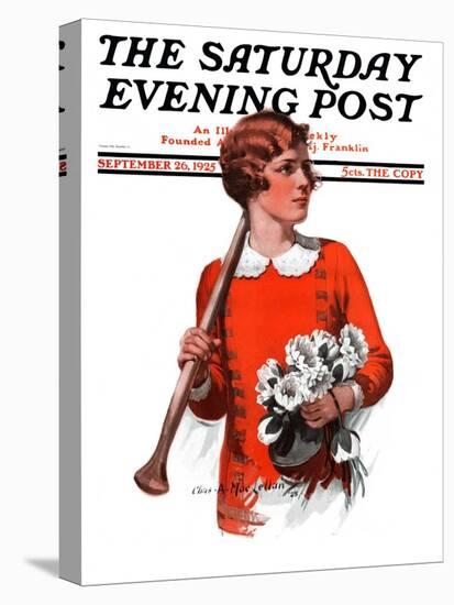 "Oars and Flowers," Saturday Evening Post Cover, September 26, 1925-Charles A. MacLellan-Stretched Canvas