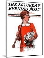 "Oars and Flowers," Saturday Evening Post Cover, September 26, 1925-Charles A. MacLellan-Mounted Giclee Print