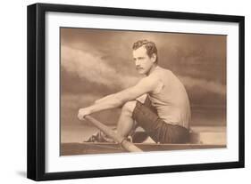 Oarsman Ned Hanlon-null-Framed Art Print