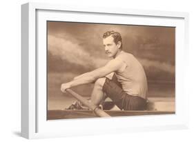 Oarsman Ned Hanlon-null-Framed Art Print