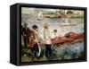 Oarsmen at Chatou-Pierre-Auguste Renoir-Framed Stretched Canvas