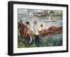 Oarsmen at Chatou-Pierre-Auguste Renoir-Framed Art Print