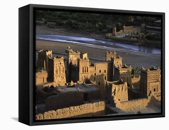Oasis by River, Morocco-Michael Brown-Framed Stretched Canvas