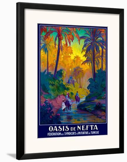 Oasis de Nefta-Jacques de la Neziere-Framed Giclee Print