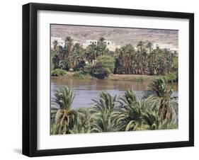 Oasis of Sesibi, Founded in the Xviiith Dynasty, 3rd Cataract of the River Nile, Nubia, Sudan-De Mann Jean-Pierre-Framed Photographic Print