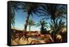 Oasis on the Road South of Adrar, Algeria-Sinclair Stammers-Framed Stretched Canvas