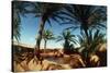 Oasis on the Road South of Adrar, Algeria-Sinclair Stammers-Stretched Canvas