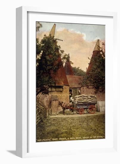 Oast Houses 1908-null-Framed Art Print