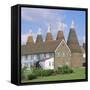 Oast Houses, Whitbread Hop Centre, East Peckham, Kent, England-Roy Rainford-Framed Stretched Canvas