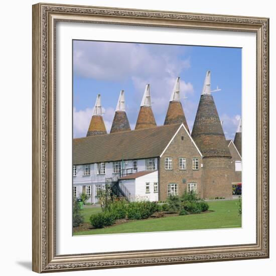 Oast Houses, Whitbread Hop Centre, East Peckham, Kent, England-Roy Rainford-Framed Photographic Print