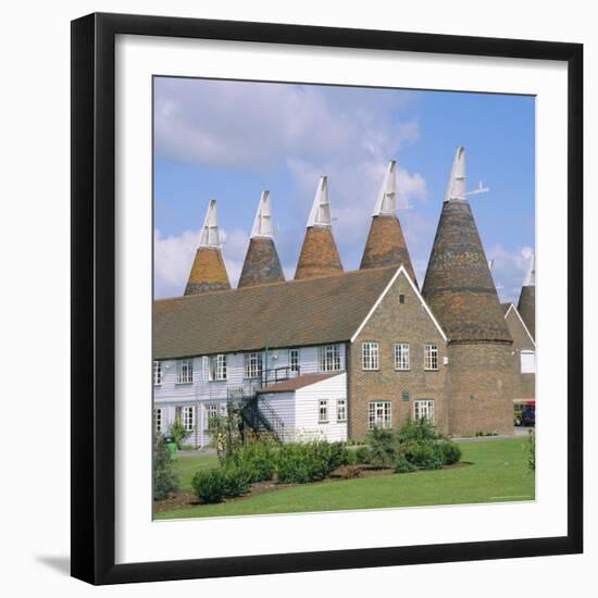 Oast Houses, Whitbread Hop Centre, East Peckham, Kent, England-Roy Rainford-Framed Photographic Print