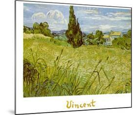 Oat Field with Cypress-Vincent van Gogh-Mounted Art Print