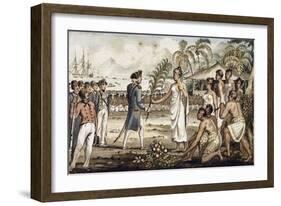 Oatehite, Illustration from 'The Voyages of Captain Cook'-Isaac Robert Cruikshank-Framed Giclee Print