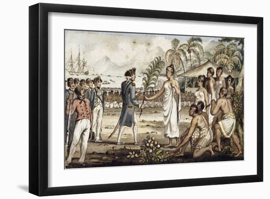 Oatehite, Illustration from 'The Voyages of Captain Cook'-Isaac Robert Cruikshank-Framed Giclee Print