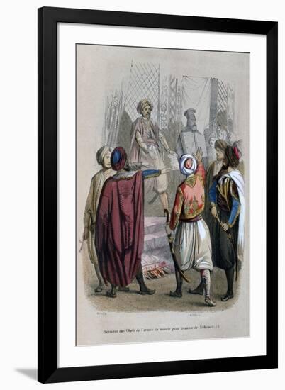 Oath of the Commanders of the Army to Die for the Cause of Mehmet Ali, Egypt, 1805-Jean Adolphe Beauce-Framed Giclee Print