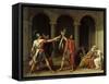 Oath of the Horatii-Jacques Louis David-Framed Stretched Canvas