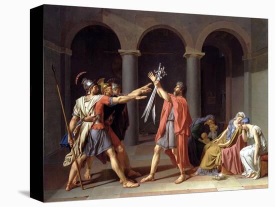 Oath of the Horatii-Jacques-Louis David-Stretched Canvas