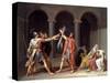 Oath of the Horatii-Jacques-Louis David-Stretched Canvas