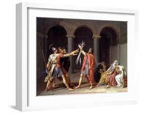 Oath of the Horatii-Jacques-Louis David-Framed Giclee Print