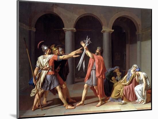 Oath of the Horatii-Jacques-Louis David-Mounted Giclee Print