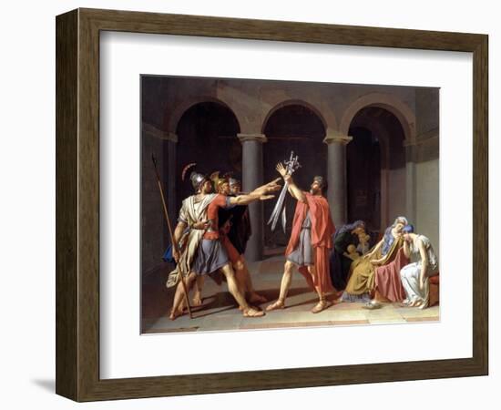 Oath of the Horatii-Jacques-Louis David-Framed Giclee Print