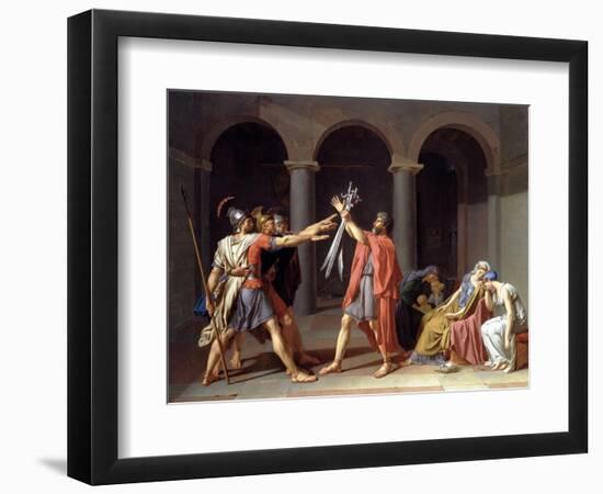 Oath of the Horatii-Jacques-Louis David-Framed Giclee Print