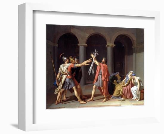 Oath of the Horatii-Jacques-Louis David-Framed Giclee Print