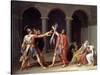 Oath of the Horatii-Jacques-Louis David-Stretched Canvas