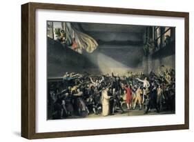 Oath Taken at the Jeu De Paume, 20 June 1789-Jacques-Louis David-Framed Art Print