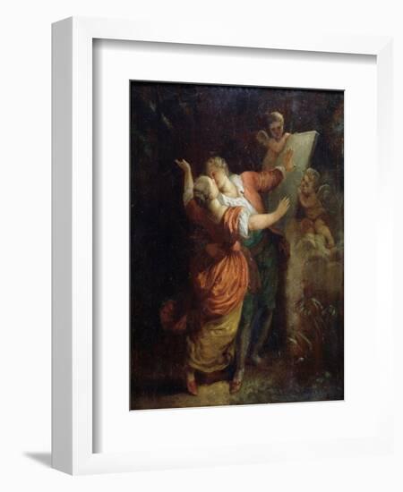 Oath to Love, Middle of the 18th Century-Jean Honoré Fragonard-Framed Giclee Print