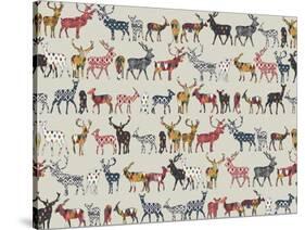 Oatmeal Spice Deer-Sharon Turner-Stretched Canvas