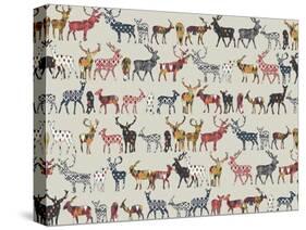 Oatmeal Spice Deer-Sharon Turner-Stretched Canvas