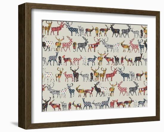 Oatmeal Spice Deer-Sharon Turner-Framed Art Print