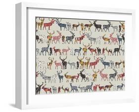 Oatmeal Spice Deer-Sharon Turner-Framed Art Print