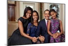 Obama Family Portrait, Dec. 11, 2011.-null-Mounted Photo