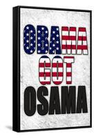 Obama Got Osama Art Poster Print-null-Framed Stretched Canvas