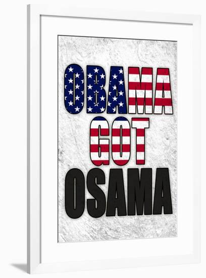 Obama Got Osama Art Poster Print-null-Framed Poster