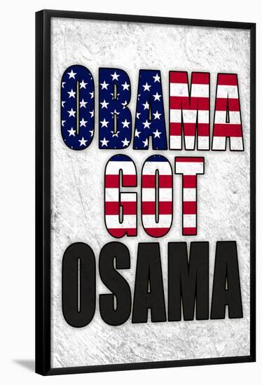 Obama Got Osama Art Poster Print-null-Framed Poster