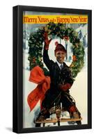 Obama Merry Xmas and a Happy New Year-null-Framed Poster