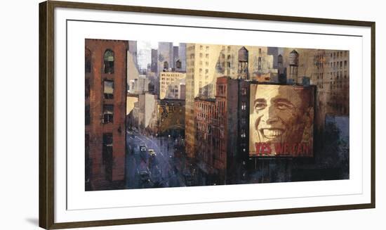 Obama: Moving Forward-Marti Bofarull-Framed Giclee Print
