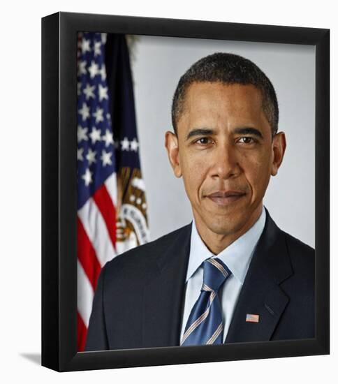 Obama Official Portrait-null-Framed Poster