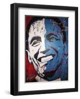 Obama Painting 001-Rock Demarco-Framed Premium Giclee Print