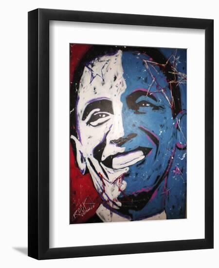 Obama Painting 001-Rock Demarco-Framed Premium Giclee Print