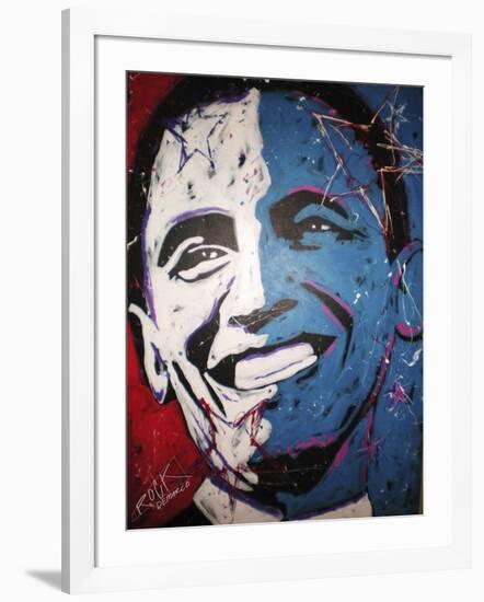 Obama Painting 001-Rock Demarco-Framed Giclee Print