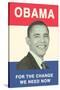 Obama Poster, Change We Need-null-Stretched Canvas
