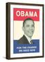 Obama Poster, Change We Need-null-Framed Art Print