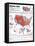 Obama Victory, Presidential Election 2008 Results by State and County-null-Framed Stretched Canvas