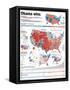 Obama Victory, Presidential Election 2008 Results by State and County-null-Framed Stretched Canvas