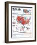 Obama Victory, Presidential Election 2008 Results by State and County-null-Framed Photographic Print